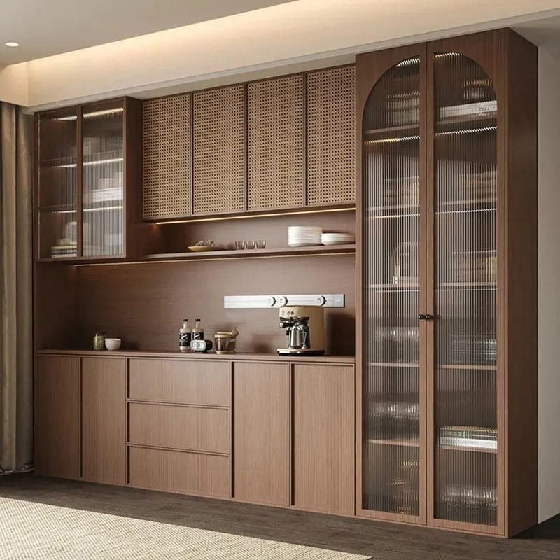 WOODEN VINTAGE LOOK CROCKERY UNIT DESIGN