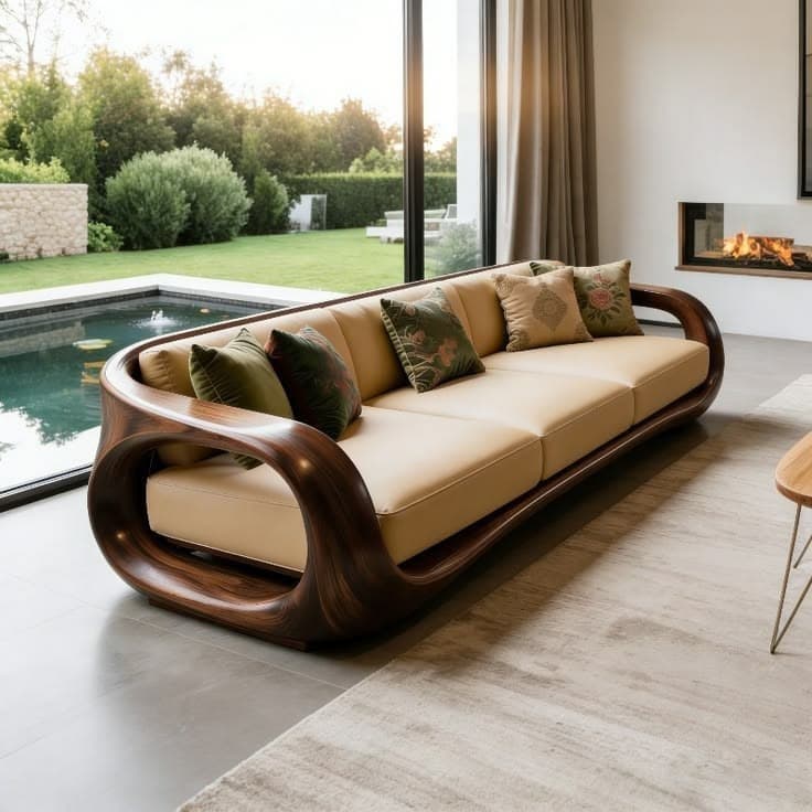 3 SITTER SOFA BEAUTIFULL VINTAGE LOOK DESIGN