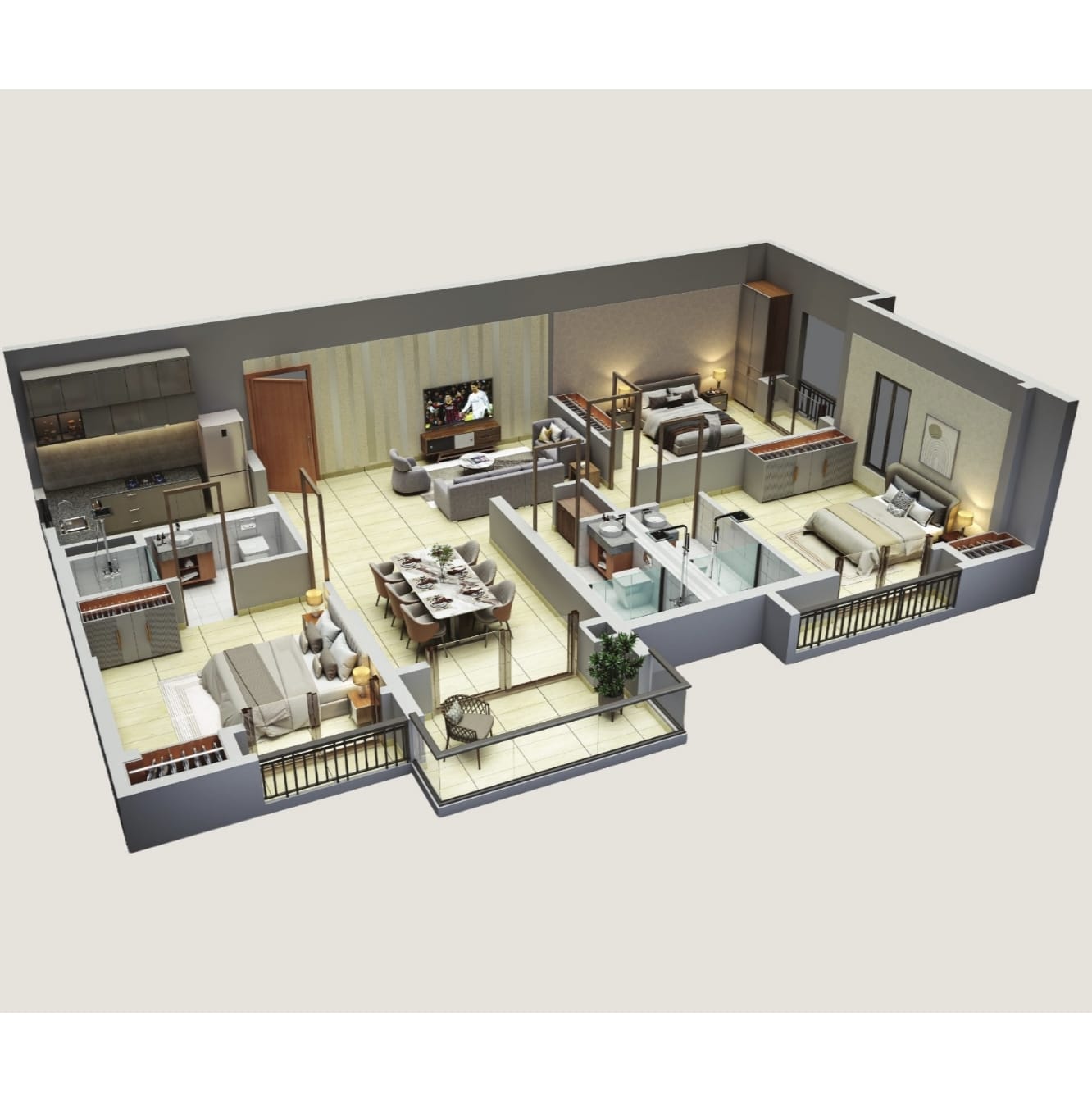 srijan-horizon-3-bhk-interior layout-typeA