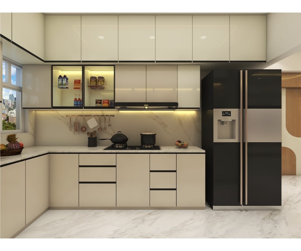 Modular kitchen cost in 3BHK interior design, Kolkata Modular kitchen cost in 3BHK interior design, Kolkata